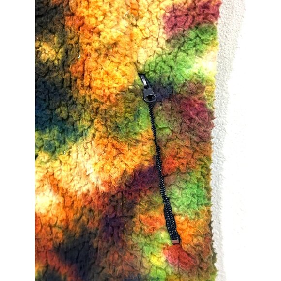 Marissa Olivia New York NWT Multicolor Tie Dye Zip Up Collared Vest SZ XL - Picture 4 of 9